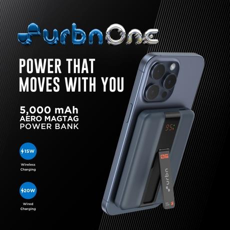Urbn One Aero 5000 mAh Magsafe Power Bank, Blue, UPR027-1