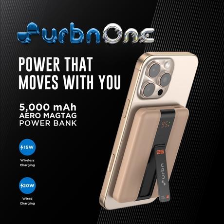 Urbn One Aero 5000 mAh Magsafe Power Bank, Mocha, UPR027-1