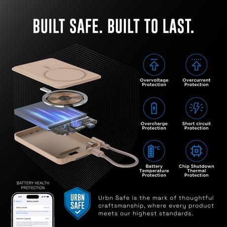 Urbn One Aero 5000 mAh Magsafe Power Bank, Mocha, UPR027-5