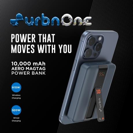 Urbn One Aero 10000 mAh Magsafe Power Bank, Blue, UPR127-1