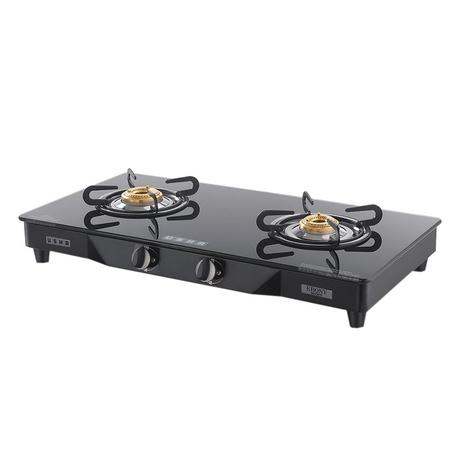 Usha Ebony GS2001 Cooktop with 2 Brass Burners-1