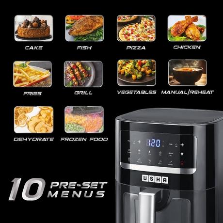 Usha Ichef 1350 Watts 4.5 L Smart Air Fryer-5