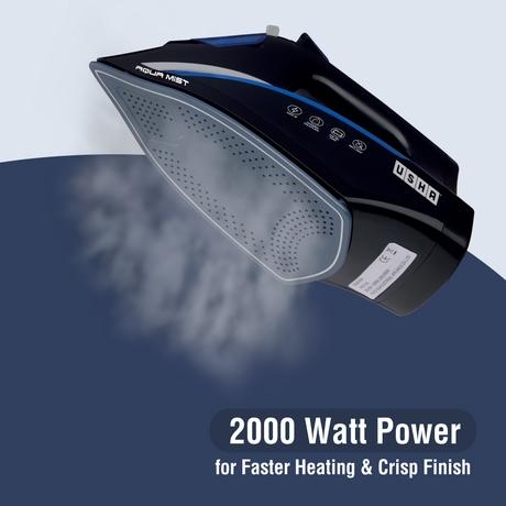 Usha Aqua Mist 2000 W Steam Iron, Black & Blue-1
