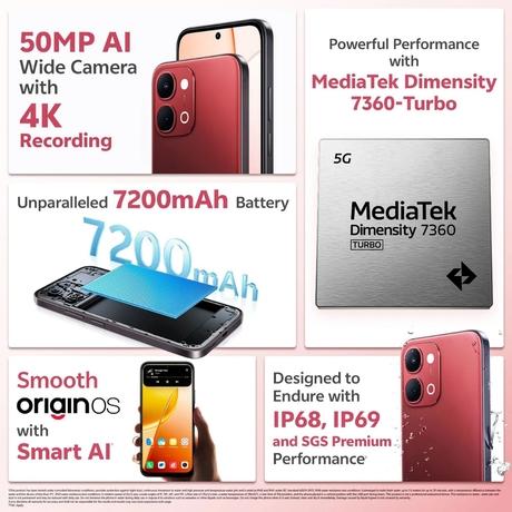 Vivo Y51 Pro 256 GB, 8 GB RAM, Festive Red, Mobile Phone-9