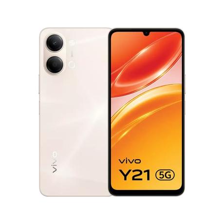 Vivo Y21 5G 128 GB, 4 GB RAM, Champagne Gold, Mobile Phone-0