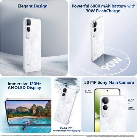 Vivo Y400 5G 128 GB, 8 GB RAM, Pearl White, Mobile Phone-7