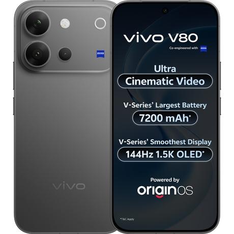 Vivo V80 5G 128 GB, 8 GB RAM, Stellar Black, Mobile Phone-0