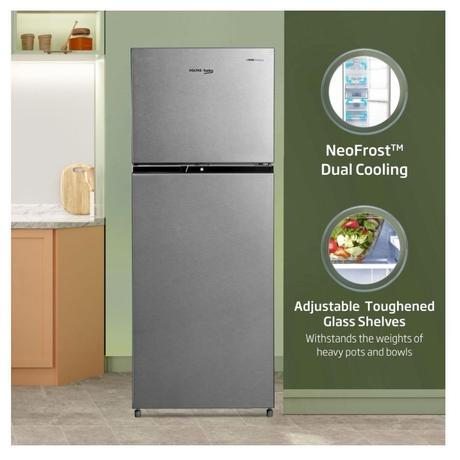 Voltas Beko 230L 1 Star Frost Free Refrigerator (RFF270EW0XIR0I0000GD Brushed Silver, Stabilizer Free Operation)-7