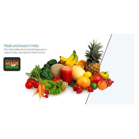 Voltas Beko 230L 1 Star Frost Free Refrigerator (RFF270EW0XIR0I0000GD Brushed Silver, Stabilizer Free Operation)-8