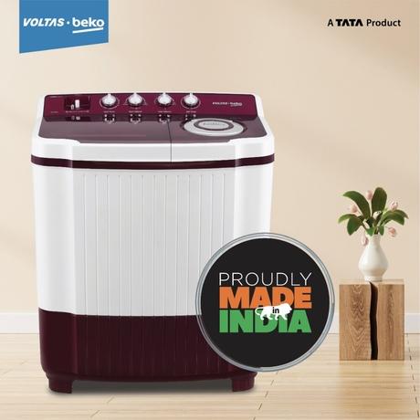 Voltas Beko 9 kg Semi Automatic, Dual Waterfall, Wing Pulsator, Lint filter, Burgundy, 5 star (WTT90UCA/BRSSWH4PTR0)-6