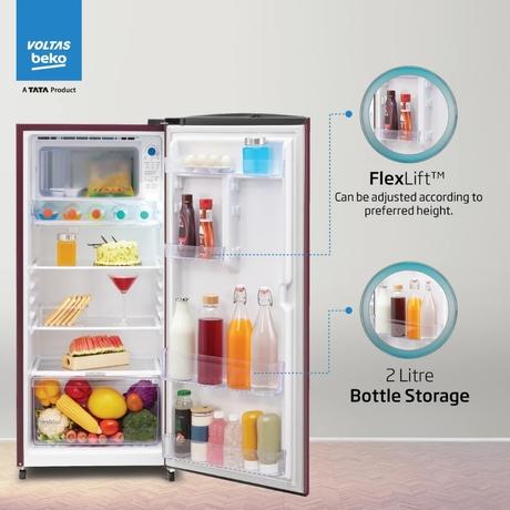 Voltas Beko DC 183L 3S Direct Cool Refrigerator (RDC215B, Fressia Purple)-3