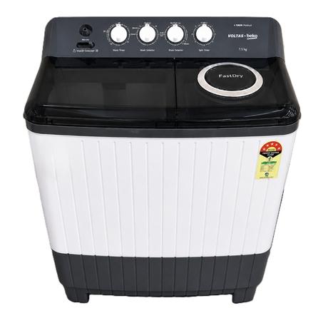 Voltas Beko 7.5 Kg Top Load Semi-Automatic Washing Machine, OK4S1S1W03E, Grey-0