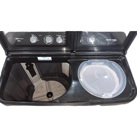 Voltas Beko 14 kg Semi Automatic Washing Mahcine, Black, WTT14UEA-2