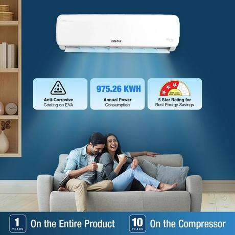 Voltas 1.5 Ton 3 Star 4-in-1 Convertible Inverter Split AC, 183V Vectra Magnum (100 percent Copper, Turbo tech, Dual temp display, Anti-Fungal, 2023 launch)-7