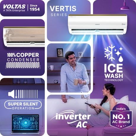 Voltas 1 Ton 3 Star Inverter Split Air Conditioner, Vertis Regal Magnum-11