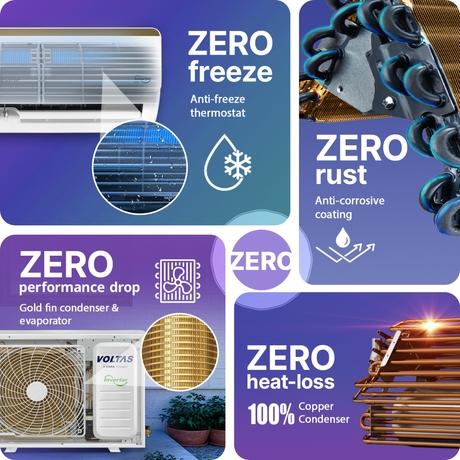 Voltas 1 Ton 3 Star Inverter Split Air Conditioner, Vertis Regal Magnum-14