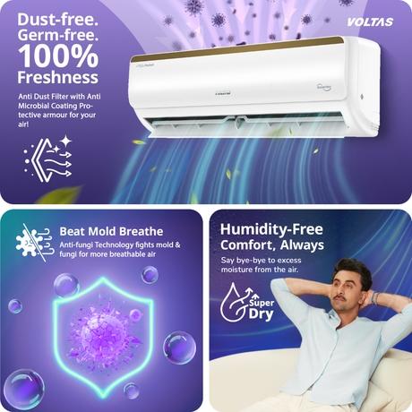 Voltas 1 Ton 3 Star Inverter Split Air Conditioner, Vertis Regal Magnum-15