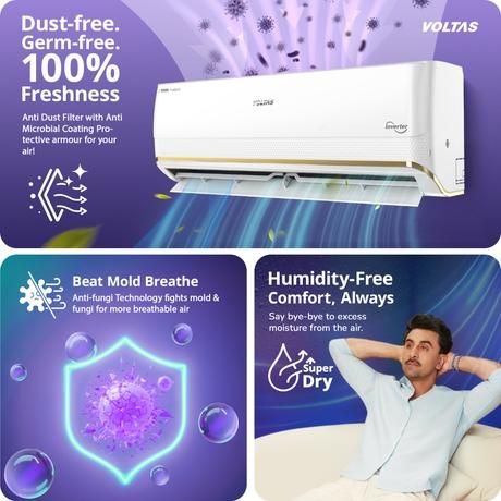 Voltas 1.5 Ton 3 Star Inverter Split Air Conditioner, Vertis Regent Magnum-15