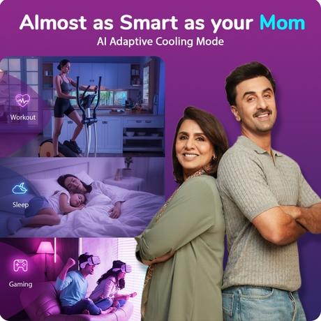 Voltas 1.5 Ton 3 Star Inverter Split Air Conditioner, Vertis Ai Zest Gold-1