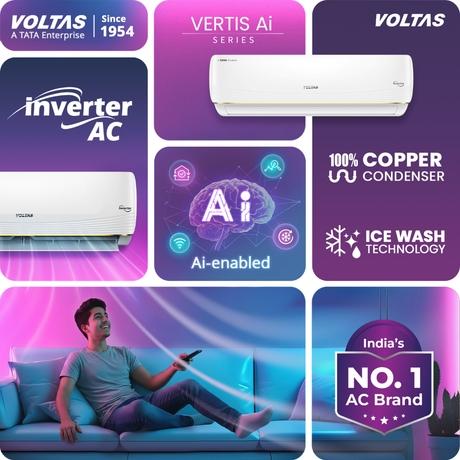 Voltas 1.5 Ton 3 Star Inverter Split Air Conditioner, Vertis Ai Zest Gold-13