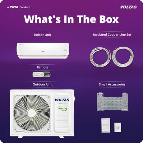 Voltas 1.5 Ton 3 Star Inverter Split Air Conditioner, Vertis Ai Zest Gold-9