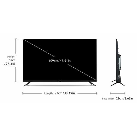 VW 108 cm (43 inches), Pro Series 4K Ultra HD Smart QLED Google TV, Black, VW43GQ1-5
