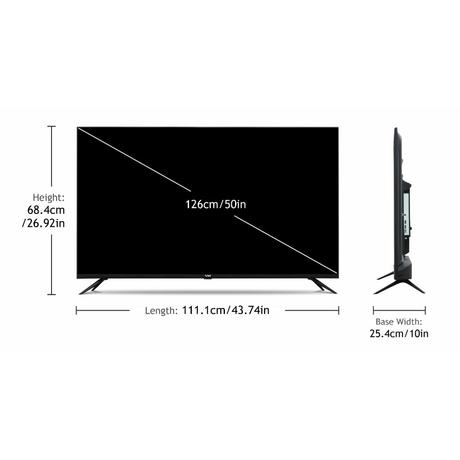 VW 127 cm (50 inches), Pro Series 4K Ultra HD Smart QLED Google TV, Black, VW50GQ1-5