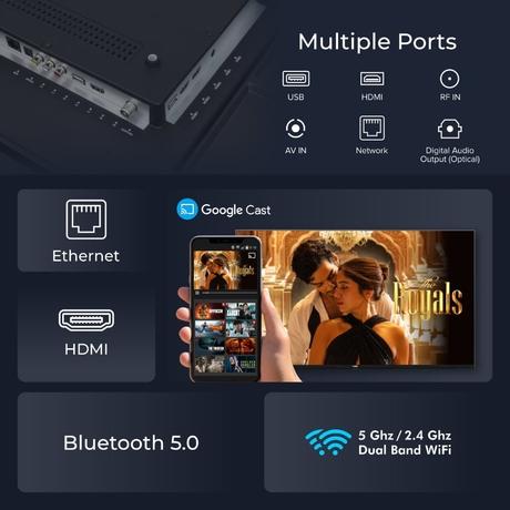 VW 140 cm (55 inches), Pro Series 4K Ultra HD Smart QLED Google TV, Black, VW55GQ1-4