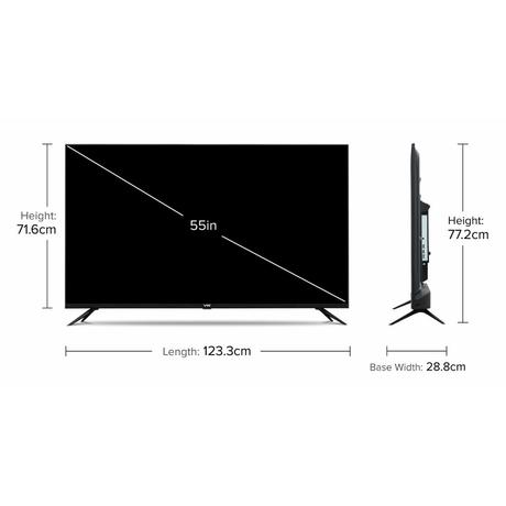 VW 140 cm (55 inches), Pro Series 4K Ultra HD Smart QLED Google TV, Black, VW55GQ1-5