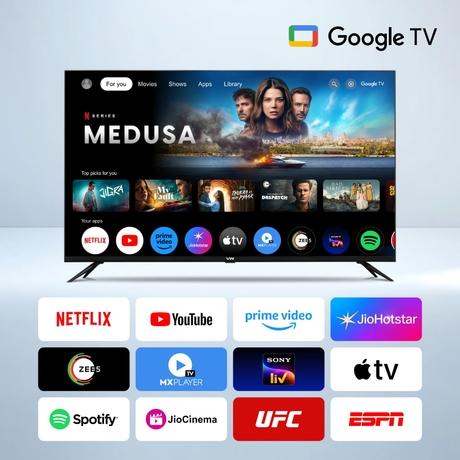 VW 215 cm (85 inches), Pro Series 4K Ultra HD Smart QLED Google TV, Black, VW85GQ1-1