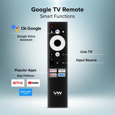 VW 215 cm (85 inches), Pro Series 4K Ultra HD Smart QLED Google TV, Black, VW85GQ1-3