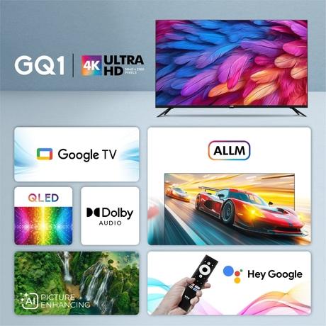 VW 215 cm (85 inches), Pro Series 4K Ultra HD Smart QLED Google TV, Black, VW85GQ1-4