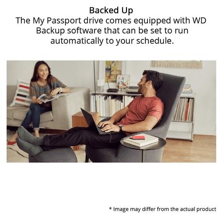 Western Digital 2 TB My Passport External Portable Hard Disk Drive (HDD), USB 3.0, Black, WDBYVG0020BBK-5