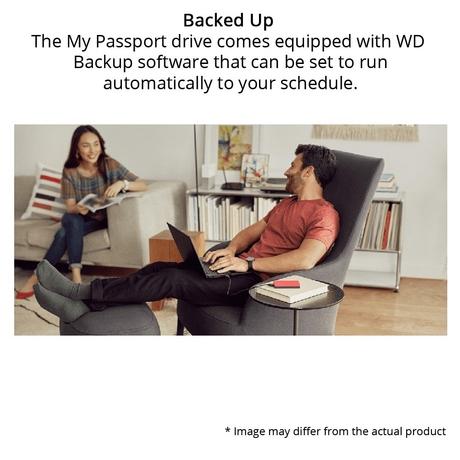 Western Digital 2 TB My Passport External Portable Hard Disk Drive (HDD), USB 3.0, Blue, WDBYVG0010BBK-5