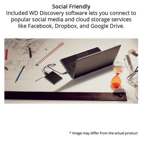 Western Digital 2 TB My Passport External Portable Hard Disk Drive (HDD), USB 3.0, Blue, WDBYVG0010BBK-6