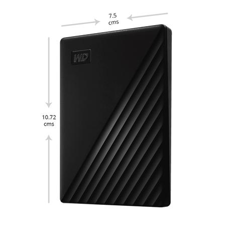 Western Digital 5 TB My Passport External Portable Hard Disk Drive (HDD), USB 3.0, Black, WDBPKJ0050BBK-1