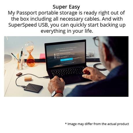 Western Digital 5 TB My Passport External Portable Hard Disk Drive (HDD), USB 3.0, Black, WDBPKJ0050BBK-7