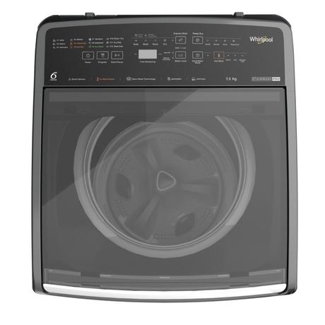 Whirlpool 7.5 kg Top Load, ZPF Technology, In-built Heater, Spiro Wash Action, Smart sensor, Smart Detergent Recommendation, Grey, 5 Star (Stain Wash Pro)-3
