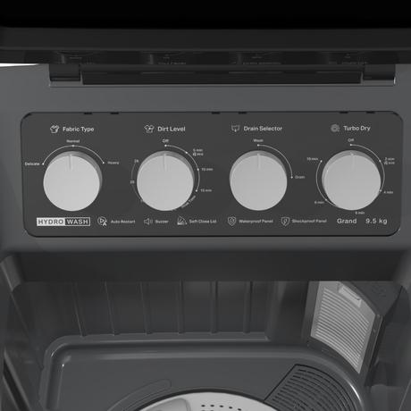 Whirlpool 9.5 Kg Top Loading Semi Automatic Washing Machine, Hydrowash Grand Elt, Midnight Grey-5
