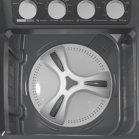 Whirlpool 9.5 Kg Top Loading Semi Automatic Washing Machine, Hydrowash Grand Elt, Midnight Grey-6