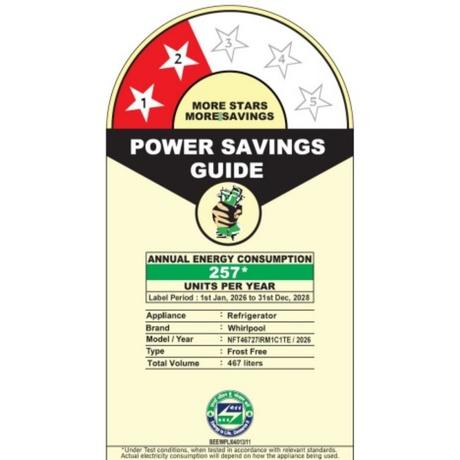 Whirlpool Intellifresh 467 L 2 Star Inverter Convertible Frost Free Double Door Refrigerator, Steel-5