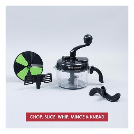 Wonderchef Turbo Food Processor, Dual Speed, Non-Slip Base, Black-2