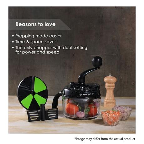 Wonderchef Turbo Food Processor, Dual Speed, Non-Slip Base, Black-11