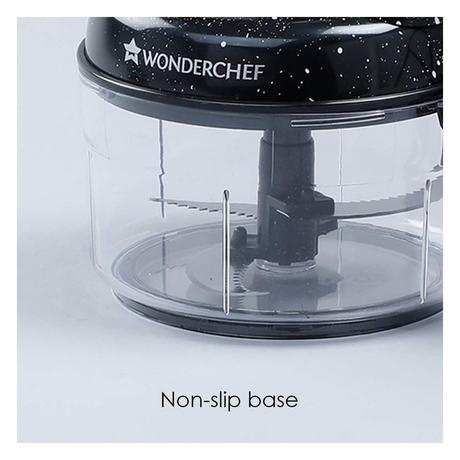 Wonderchef Turbo Food Processor, Dual Speed, Non-Slip Base, Black-5