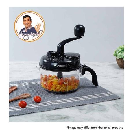 Wonderchef Turbo Food Processor, Dual Speed, Non-Slip Base, Black-7