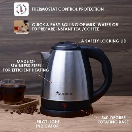 Wonderchef Crescent Electric Kettle 1.5 L-3