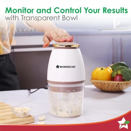 WonderChef Nutri Chop Pearl Electric Chopper 350 W-3