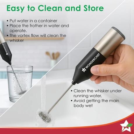 Wonderchef Regalia Milk Frother and Whisk, Silver-1