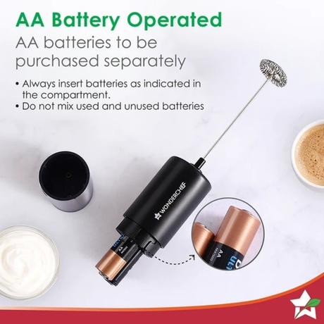 Wonderchef Regalia Milk Frother and Whisk, Silver-6