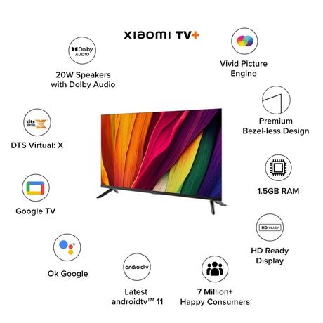 Xiaomi A Series 81.28 cm (32 inches) HD Ready Smart Google TV, L32MA-AIN-1